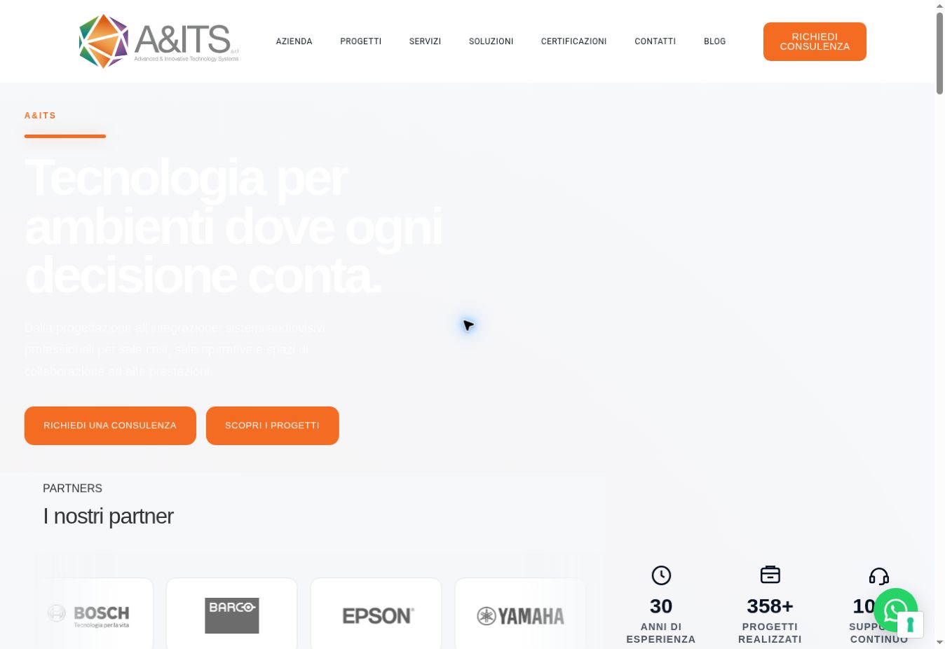 Pagina interna del sito A&ITS